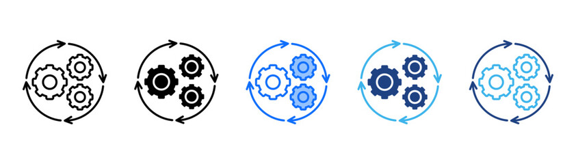 Abm Icon Set With Multiple Style Collection 