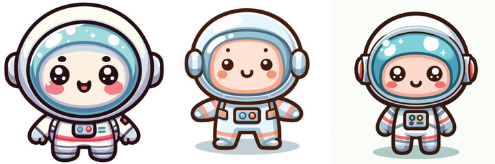 cute astronaut design vector standing