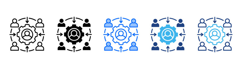 Employee Engagement Icon Set With Multiple Style Collection 