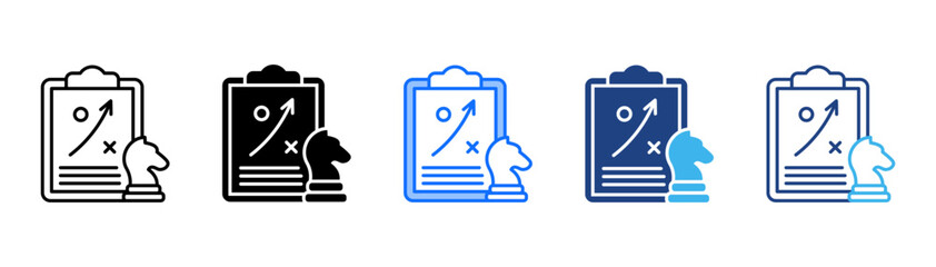 Strategic Consulting Icon Set With Multiple Style Collection 