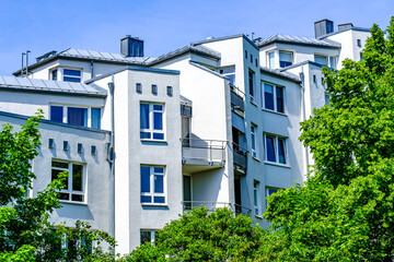 typical facade of an apartment house
