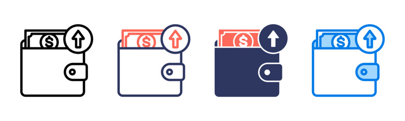 Budgeting icon sheet multiple style collection