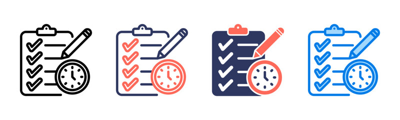 Tasks icon sheet multiple style collection