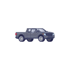 Picup truck icon logo flat vector design