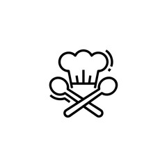 Chef icon logo flat vector design