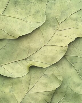 Leaf surface texture with insect bites in hyperrealistic rendering