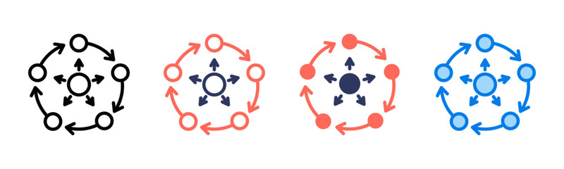 Dataflow icon sheet multiple style collection