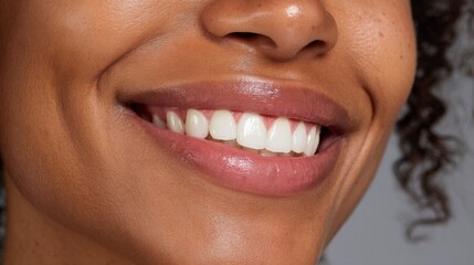 Obraz premium The young women display a beautiful wide smile showcasing their great healthy white teeth, available as stock