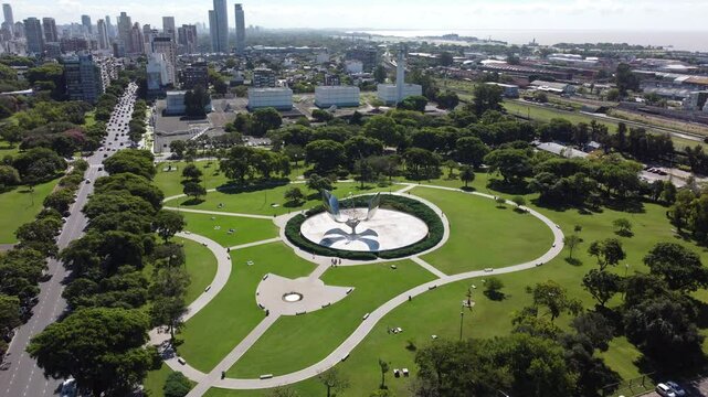 Floralis generica sculpure in buenos aires, argentina