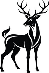 Deer silhouette, deer silhouette vector