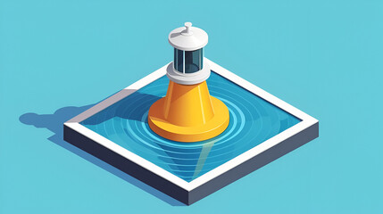 Siren in isometric icon, emergency sound