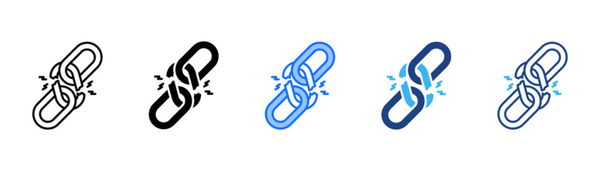 Weaknesses Icon Set With Multiple Style Collection 