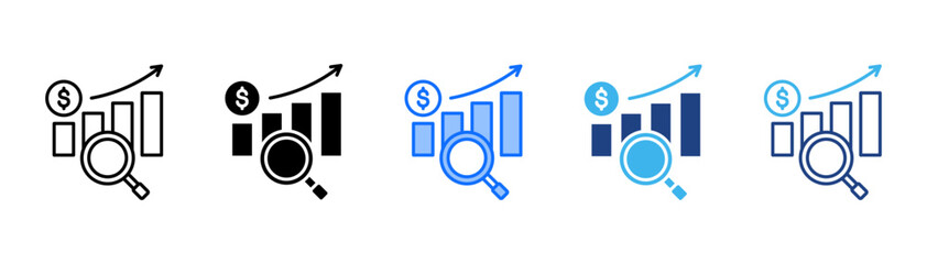 Analysis Icon Set With Multiple Style Collection 