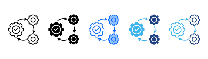 Execution Icon Set With Multiple Style Collection 