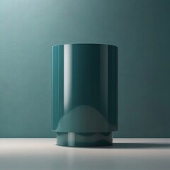 Minimalist Product Display with Elegant Pedestal and Abstract Geometric Object in Studio Setting