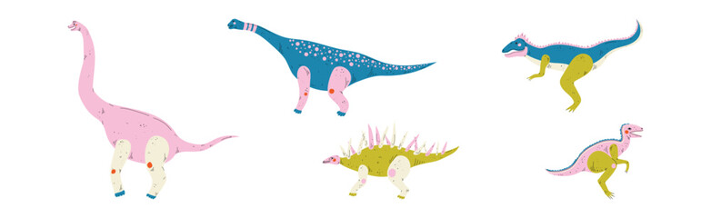 Dinosaur and Prehistoric Beast and Predator Vector Set