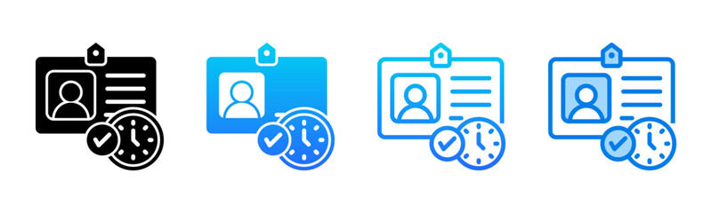 Attendance icon sheet multiple style collection