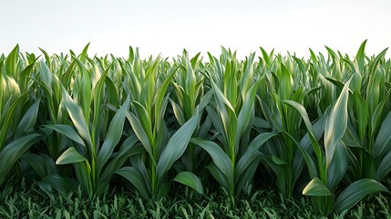 Fototapeta premium Lush green cornfield high resolution photo