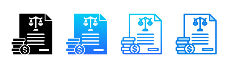 Taxation icon sheet multiple style collection