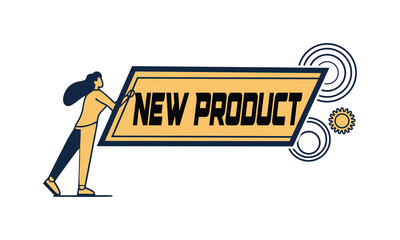 The image displays a graphic announcing a New Product banner