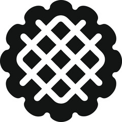 waffle silhouette icon on transparent background