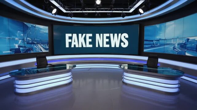 TV set with fake news. Fake news concept.