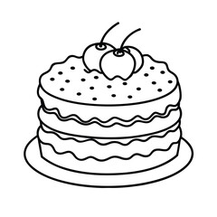 chocolate cake with cherry