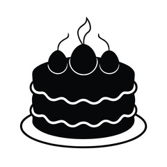 vector illustration of a cake