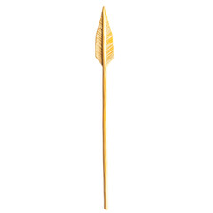Minimalistic Arrow with Subtle Gradients in Pastel Isolated on Transparent Background