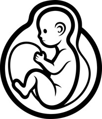 mother and baby vector icon line art 