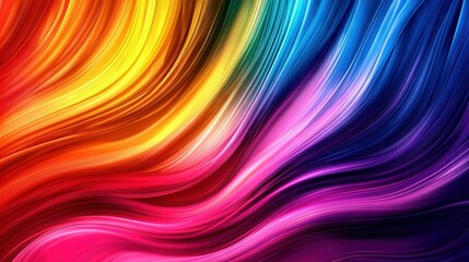 Fototapeta premium Multicolored background with waves on left side