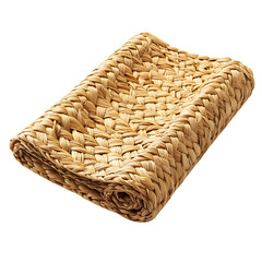 Contemporary Straw Mat with a Refined Natural Texture Isolated on Transparent Background