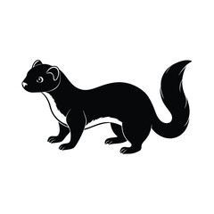 ferret pet black vector animal design