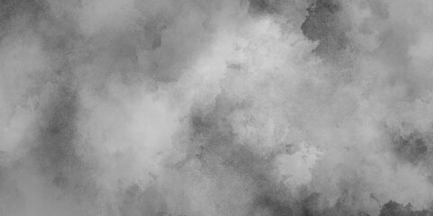Monochrome black and white powder explosion on texture effect grey watercolor hand painted artistic background, abstract grunge soft watercolor splashes texture isolated on modern background.