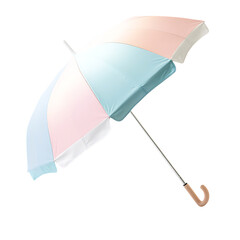Elegant Travel Beach Umbrella with a Refined Design Isolated on Transparent Background