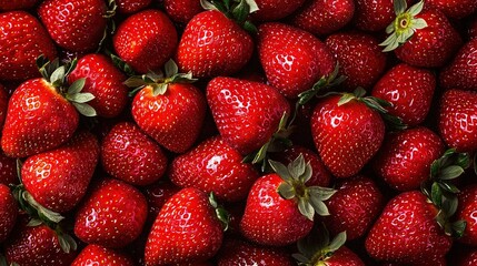   A zoomed-in image of several strawberries with numerical labels on both the top and bottom