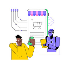AI-Powered Customer Onboarding abstract concept vector illustration.