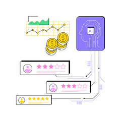AI-Powered Customer Experience Management abstract concept vector illustration.