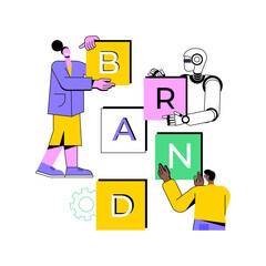 AI-Powered Brand Voice Consistency abstract concept vector illustration.