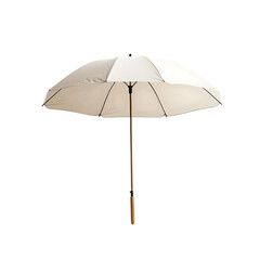 Minimalist Compact Beach Umbrella with a Sleek Design Isolated on Transparent Background