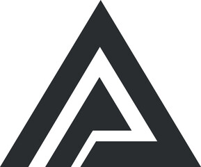 Abstract black and white geometric triangle design with sharp lines and modern style