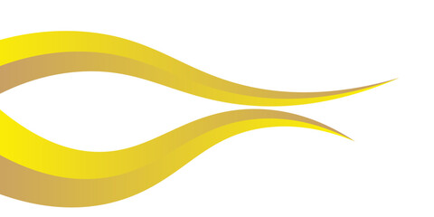 gold wave curve, golden wave corner shape for element, stripes ribbon golden graphic, striped gold. eps 10 vector