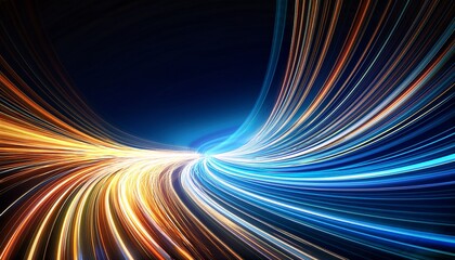 swirling light trails against dark background