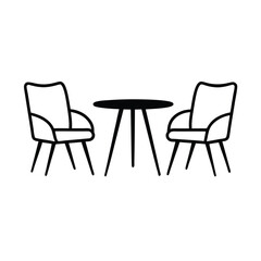 two chairs isolated on white background