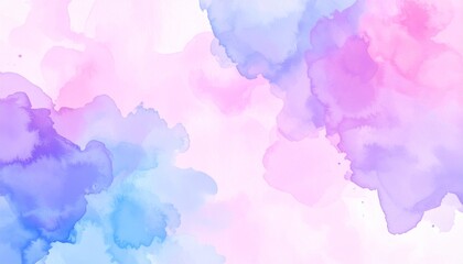 Abstract Watercolor Painting with Pink, Purple, and Blue Hues – Fluid Ink Wash Texture, Soft Decorative Artistic Background, Modern Color Blend Design for Creative Projects