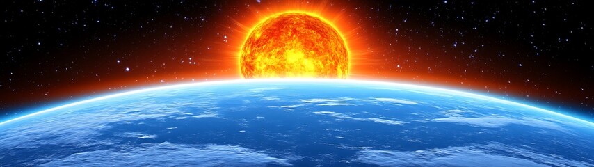 Earth and sun