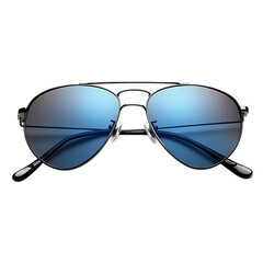 Elegant Aviator Sunglasses with Gradient Lenses Isolated on Transparent Background
