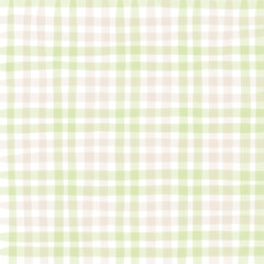 Sage Green Brown Beige Plaid Gingham Check Hand Drawn Background Pattern Overlay