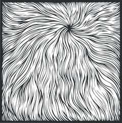 Abstract black and white swirling line pattern creating a dynamic flowing texture background