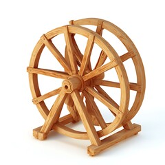 Wooden model of an ancient water wheel high resolution photo